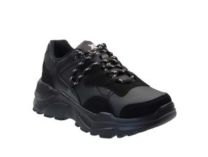 Tsimpolis Shoes 989 Γυναικείο Sneaker Από Τεχνόδερμα Μαύρο